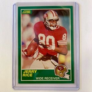 Jerry Rice Football Trading Card Score 1989
